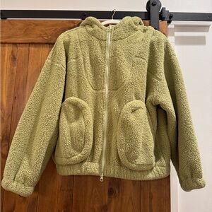 BiBi Green Sherpa Jacket